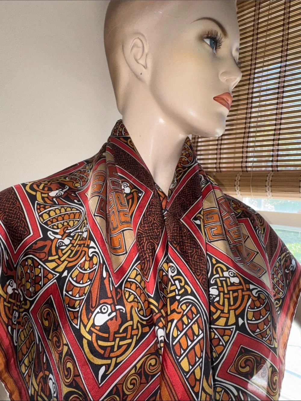 Past Times Vintage Abstract Silk Scarf